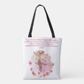 Roze levensboom Inspirerend Canvas tas (Achterkant)