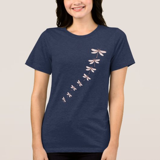 Roze Libelle Meisjes T-Shirt (Voorkant)