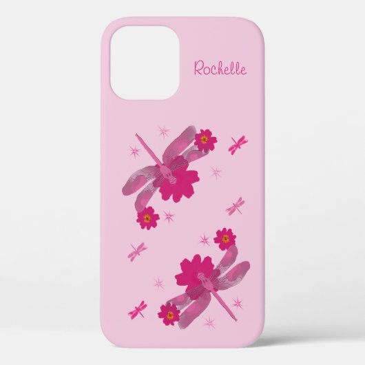 Roze libellen Case-Mate iPhone case (Achterkant)