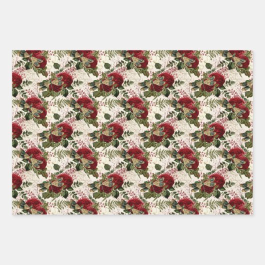 Roze libellen en Rozen Inpakpapier Vel (Voorkant 3)