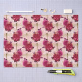 Roze libellen en Rozen Tissuepapier (Craft)