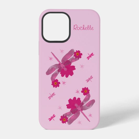 Roze Libellen iPhone Hoesje (Achterkant)