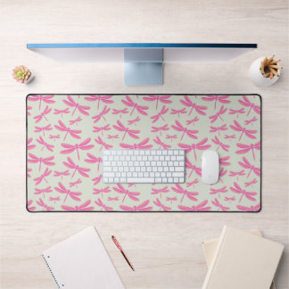 Roze libellen patroon bureaumat