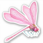Roze libellen Sticker (Voorkant)
