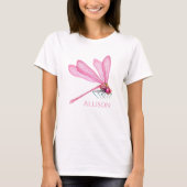 Roze libellen T-shirt (Voorkant)