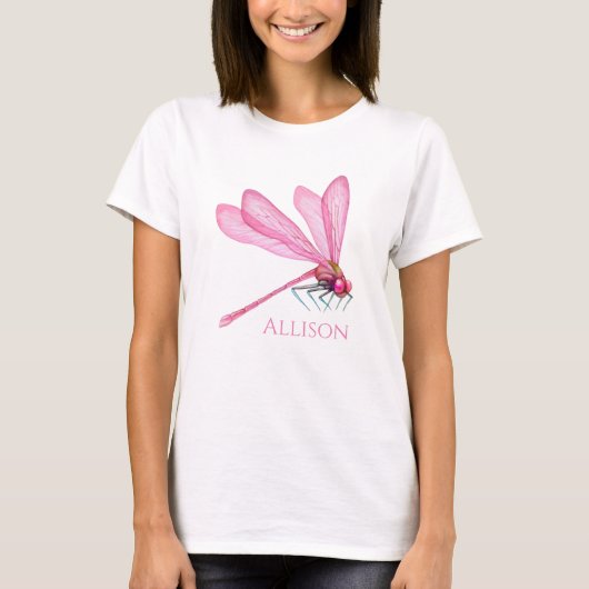 Roze libellen T-shirt (Voorkant)