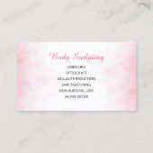 Roze Lichaam Beauty Massage Lichaam Contouren Visitekaartje (Achterkant)