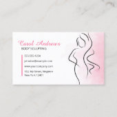 Roze Lichaam Beauty Massage Lichaam Contouren Visitekaartje (Voorkant)