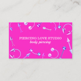Roze Lichaams Sieraden Ambacht Piercing Visitekaartje