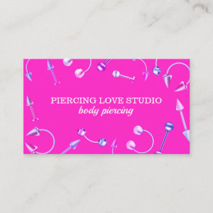 Roze Lichaams Sieraden Ambacht Piercing Visitekaartje