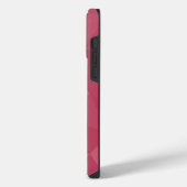 Roze licht geometrisch mesh patroon Aangepaste naa iPhone Hoesje (Linkerkant)