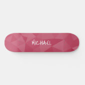 Roze licht geometrisch mesh patroon Aangepaste naa Persoonlijk Skateboard (Horizontaal)