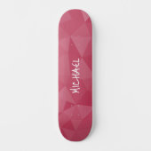 Roze licht geometrisch mesh patroon Aangepaste naa Persoonlijk Skateboard (Voorkant)