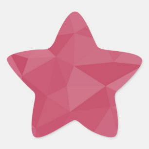 Roze licht geometrisch mesh patroon ster sticker