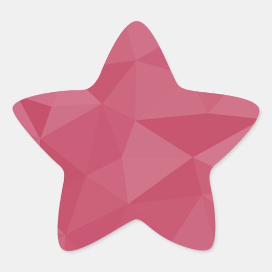 Roze licht geometrisch mesh patroon ster sticker (Voorkant)