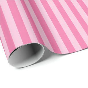 Roze & Licht Roze Strepen Cadeaupapier