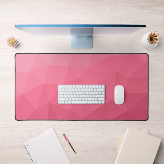 Roze licht verloop geometrisch mesh patroon bureaumat (Kantoor 1)