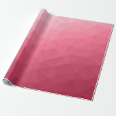Roze licht verloop geometrisch mesh patroon cadeaupapier (Uitgerold)