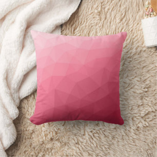 Roze licht verloop geometrisch mesh patroon kussen