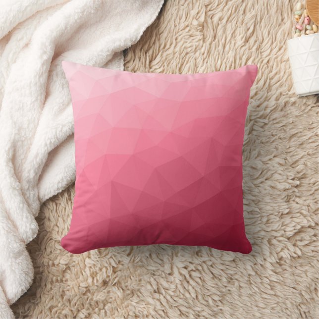 Roze licht verloop geometrisch mesh patroon kussen (Deken)