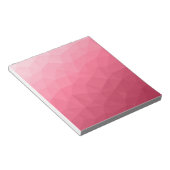 Roze licht verloop geometrisch mesh patroon notitieblok (Schuin)