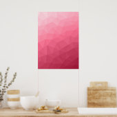 Roze licht verloop geometrisch mesh patroon poster (Keuken)