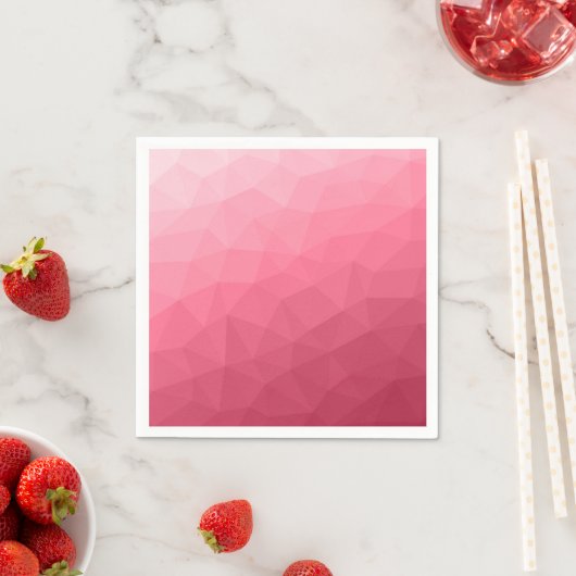 Roze licht verloop geometrisch mesh patroon servet (Insitu)