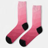Roze licht verloop geometrisch mesh patroon sokken (Links)