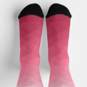 Roze licht verloop geometrisch mesh patroon sokken (Top)