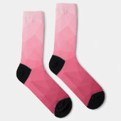 Roze licht verloop geometrisch mesh patroon sokken (Rechts)