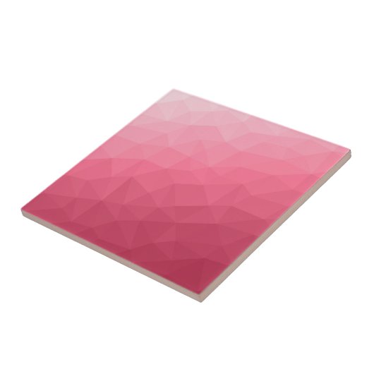 Roze licht verloop geometrisch mesh patroon tegeltje (Zijkant)