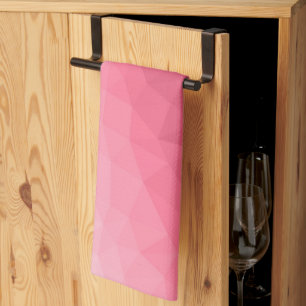 Roze licht verloop geometrisch mesh patroon theedoek