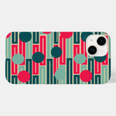 Roze, lichtblauw, Blauwgroen rechthoeken en cirkel Case-Mate iPhone Case (Achterkant (horizontaal))