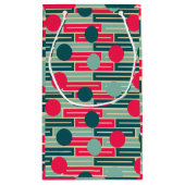 Roze, lichtblauw, Blauwgroen rechthoeken en cirkel Klein Cadeauzakje (Achterkant)