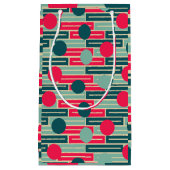 Roze, lichtblauw, Blauwgroen rechthoeken en cirkel Klein Cadeauzakje (Voorkant)