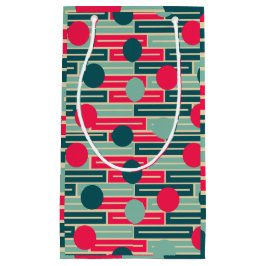 Roze, lichtblauw, Blauwgroen rechthoeken en cirkel Klein Cadeauzakje