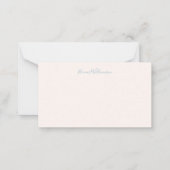 Roze lichtblauwe aardbei Vruchten Aangepaste naam  Notitiekaartje (Voorkant)