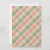 Roze Lichtblauwe Vrouwelijke Galentine's Day Theep Kaart (Achterkant)