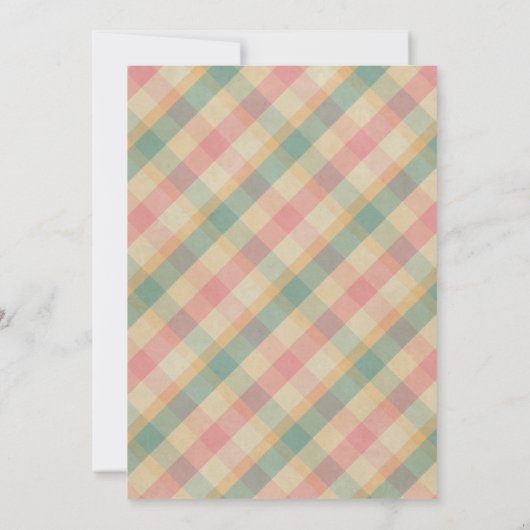 Roze Lichtblauwe Vrouwelijke Galentine's Day Theep Kaart (Achterkant)