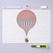  roze, lichte blauwe luchtballonnen tissuepapier (Craft)