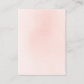 Roze lichte bloemen elegante luierritten informatiekaartje (Achterkant)