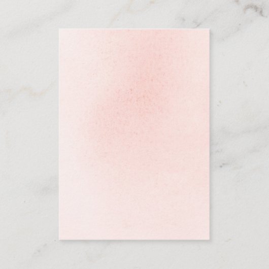 Roze lichte bloemen elegante luierritten informatiekaartje (Achterkant)