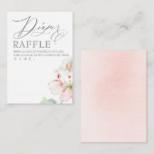 Roze lichte bloemen elegante luierritten informatiekaartje (Voorkant / Achterkant)