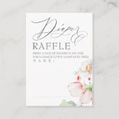 Roze lichte bloemen elegante luierritten informatiekaartje (Voorkant)