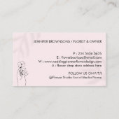 Roze lichte, eenvoudige schoonmaakbeurt voor de la visitekaartje (Achterkant)