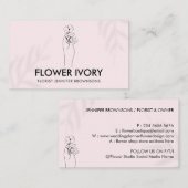 Roze lichte, eenvoudige schoonmaakbeurt voor de la visitekaartje (Voorkant / Achterkant)