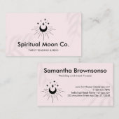 Roze lichte hemellichamen, met inbegrip van hoogst visitekaartje (Voorkant / Achterkant)