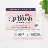 Roze lichte spoeling Kaart voor advies na tercare (Bureau)