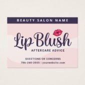 Roze lichte spoeling Kaart voor advies na tercare (Voorkant)