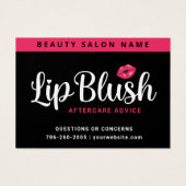 Roze lichte spoeling Kaart voor advies na tercare (Voorkant)